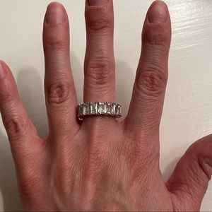 Swarovski Vittore Ring, Crystal and Rhodium, Swarovski Size 55